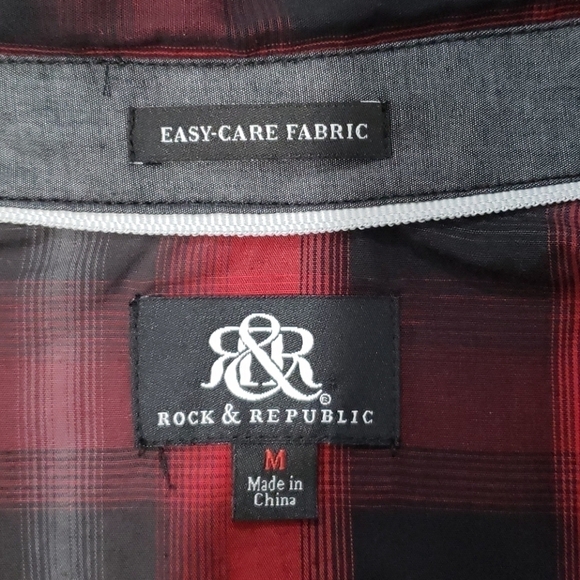 𝅺rock and Republic plaid  shirt - Picture 6 of 7